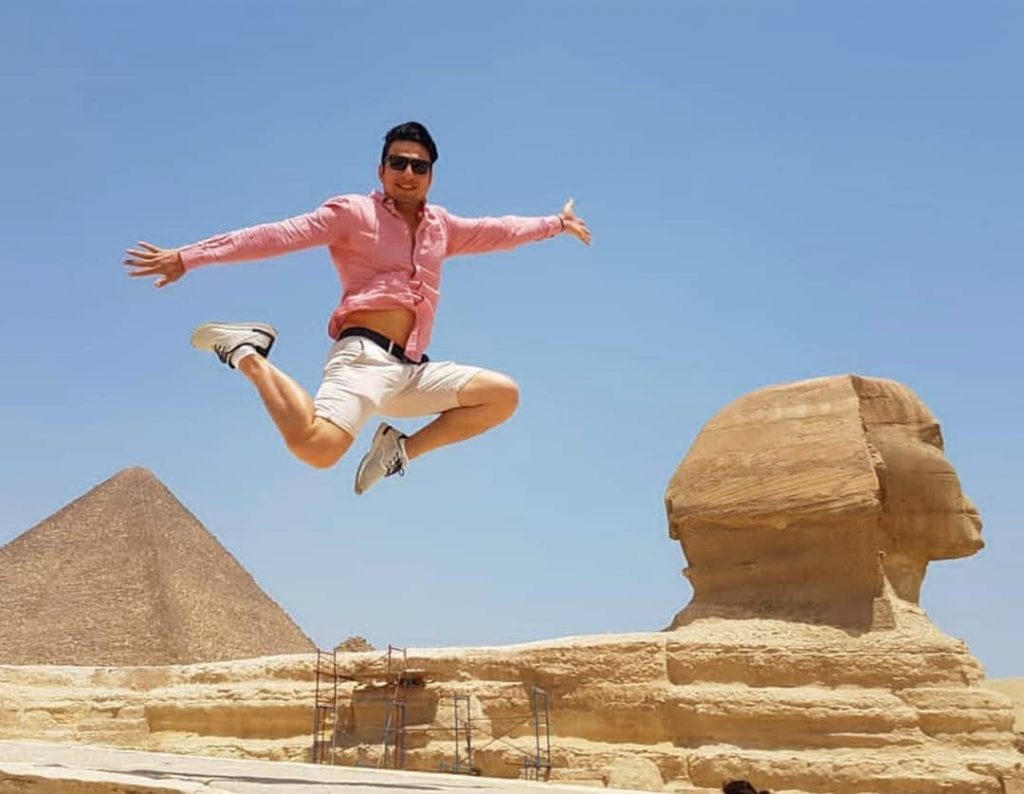Pemandangan The Sphinx di Cairo