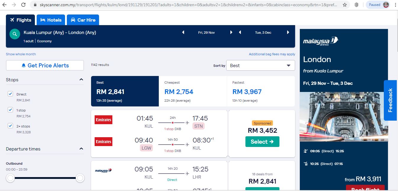 Bila Masa Sesuai Nak Beli Tiket Flight Murah